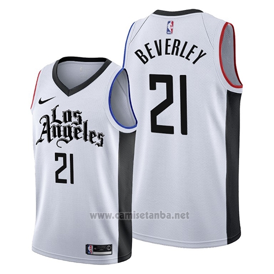 Camiseta Los Angeles Clippers Patrick Beverley #21 Ciudad Edition Blanco